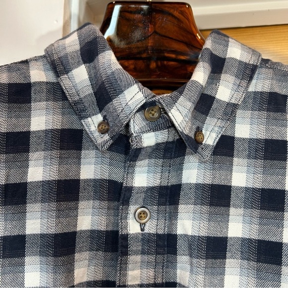 Carhartt Relaxed Fit Two Pocket Flex Flannel Blue Plaid Size Large - Picture 4 of 12